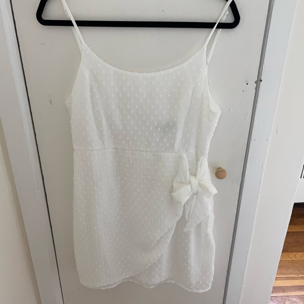 Lulus Stole Your Love White Swiss Dot Faux-Wrap M… - image 4